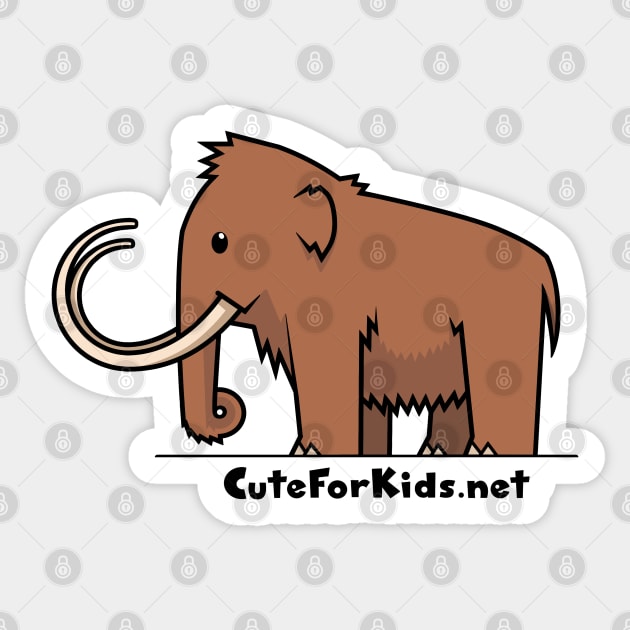 CuteForKids - Wooly Mammoth - Branded Sticker by VirtualSG